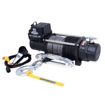 Picture of Superwinch 11500 LBS 12V DC 3-8in x 80ft Synthetic Rope Tiger Shark 11500 Winch