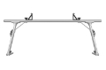 Picture of Thule TracRac SR Sliding Overhead Truck Rack - Compact RACK ONLY-Req- SR Base Rails - Silver