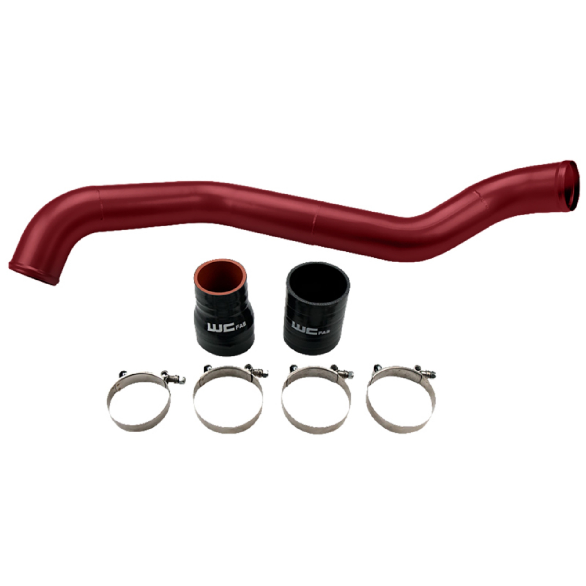 Picture of Wehrli 01-04 Chevrolet 6-6L LB7 Duramax Driver Side 3in Intercooler Pipe - WCFab Red