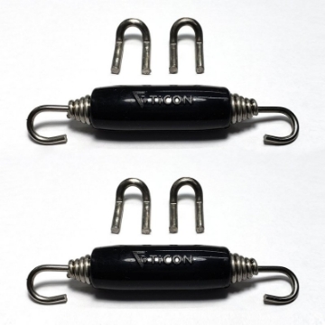 Picture of Ticon Industries Black Silicone Titanium Spring Tab and Spring Kit 4 Tabs-2 Springs - 2 Pack