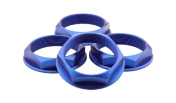 Picture of fifteen52 Super Touring Chicane-Podium Hex Nut Set of Four - Anodized Blue