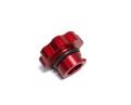 Picture of Fleece Performance 01-16 GM 2500-3500 Duramax Billet Oil Cap Cover - Red