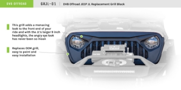 Picture of DV8 Offroad 2018+ Jeep JL- Gladiator Angry Grill