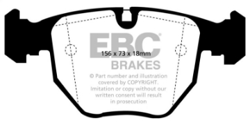 Picture of EBC 00-04 BMW M5 5-0 E39 Bluestuff Front Brake Pads