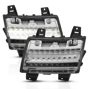 Picture of ANZO 18-19 Jeep Wrangler JL LED Chrome Clear w- Sequential Signal