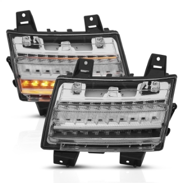 Picture of ANZO 18-19 Jeep Wrangler JL LED Chrome Clear w- Sequential Signal