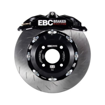 Picture of EBC Racing 00-07 BMW M3 E46 Black Apollo-4 Calipers 355mm Rotors Front Big Brake Kit