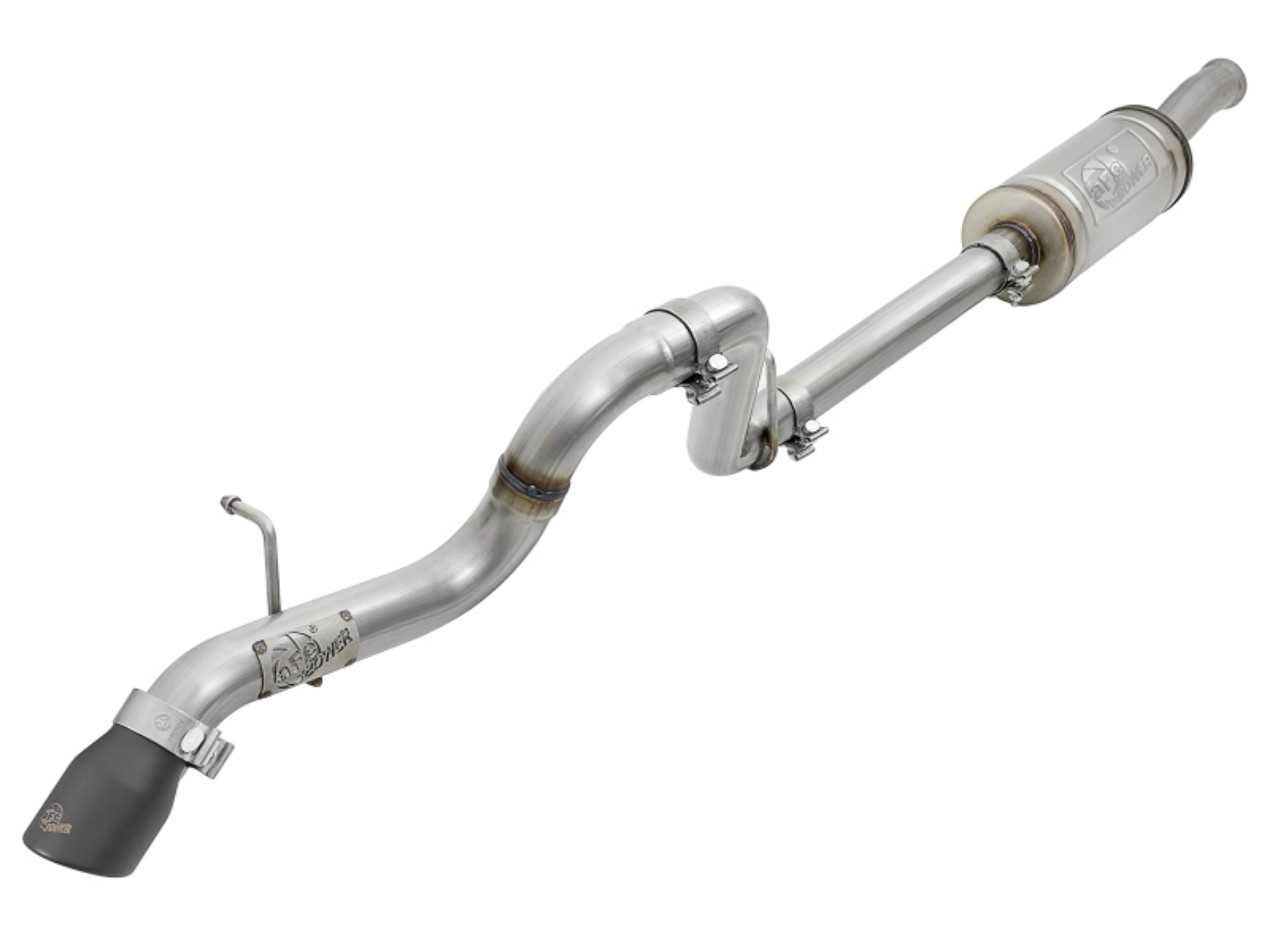 Picture of aFe MACH Force-Xp Axle-Back Hi-Tuck Exhaust System w-Black Tip 18-19 Jeep Wrangler JL V6 3-6L