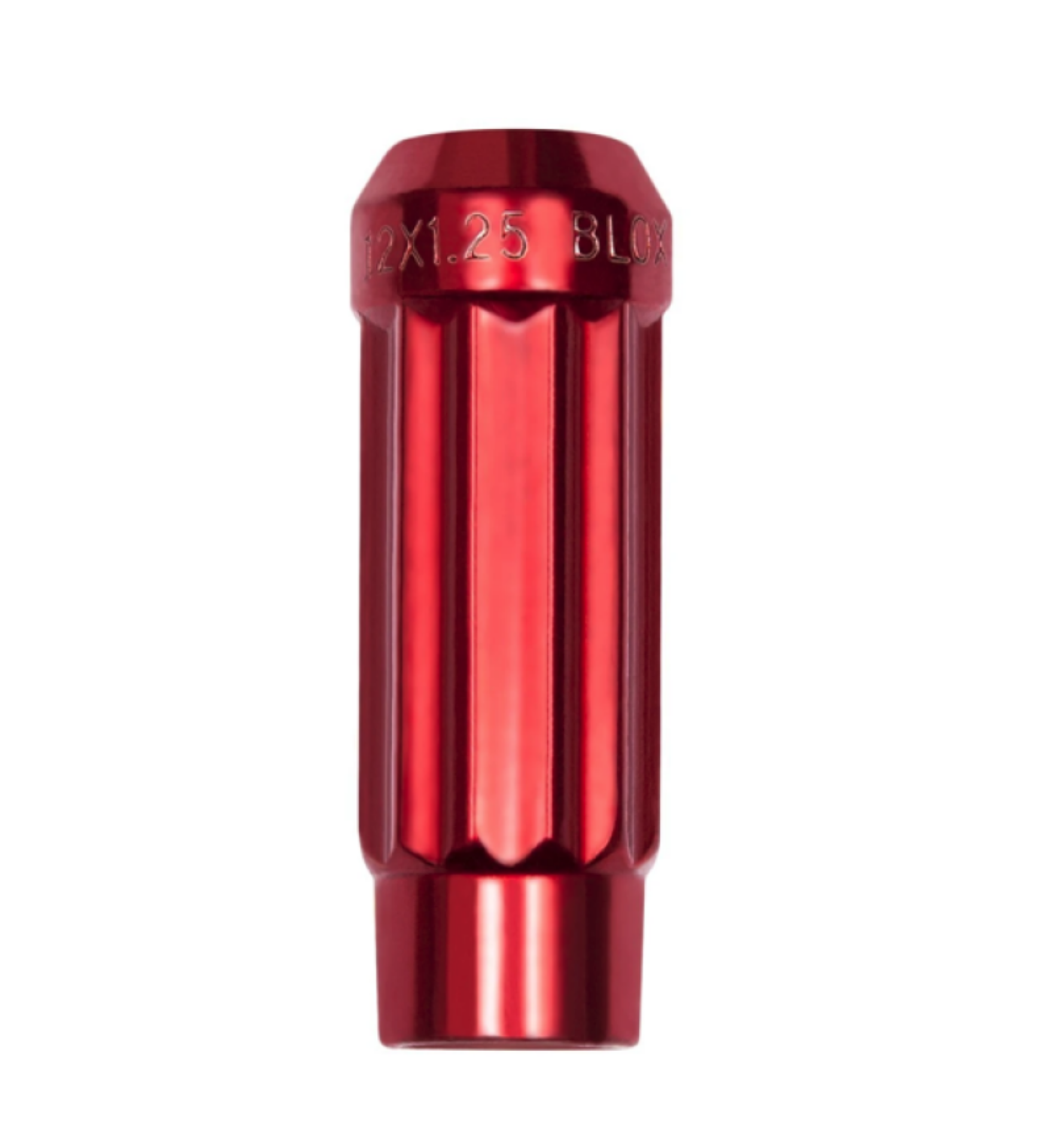 Picture of BLOX Racing 12-Sided P17 Tuner Lug Nut 12x1-25 - Red Steel - Single Piece