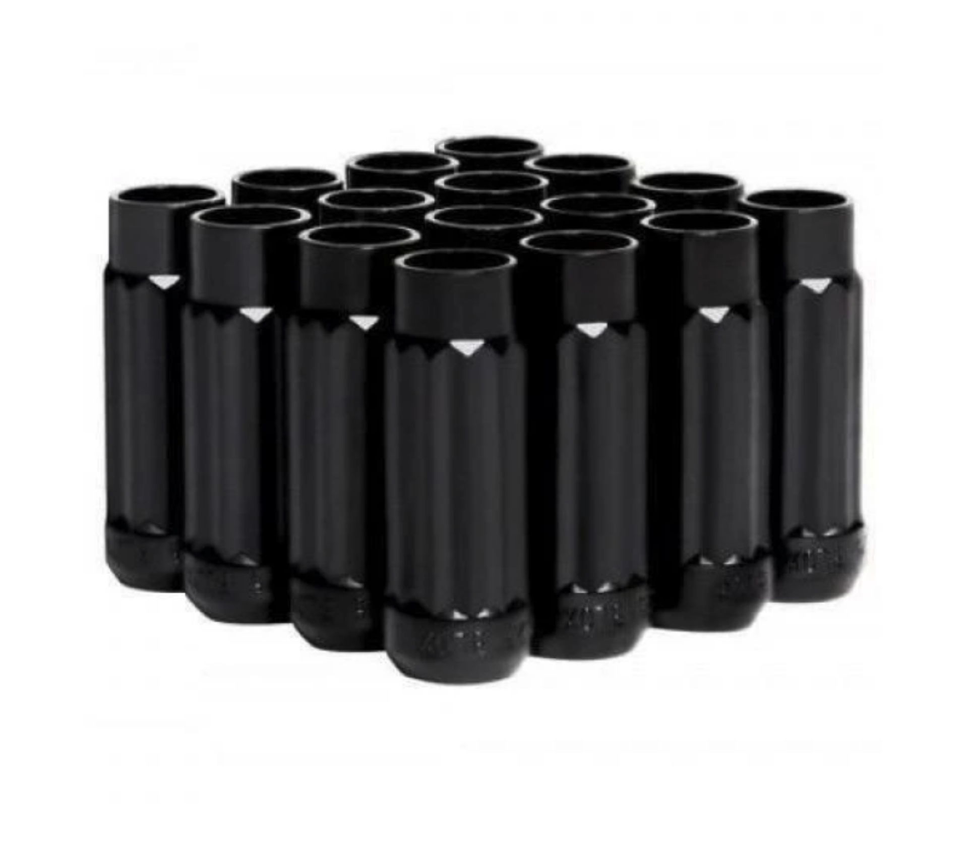 Picture of BLOX Racing 12-Sided P17 Tuner Lug Nuts 12x1-5 - Black Steel - Set of 16