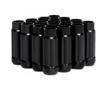 Picture of BLOX Racing 12-Sided P17 Tuner Lug Nuts 12x1-25 - Black Steel - Set of 16