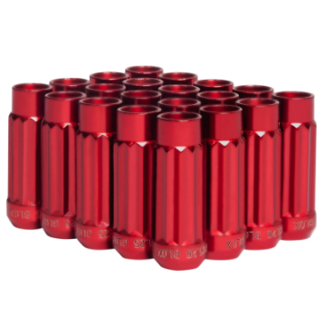 Picture of BLOX Racing 12-Sided P17 Tuner Lug Nuts 12x1-5 - Red Steel - Set of 20 Socket not included