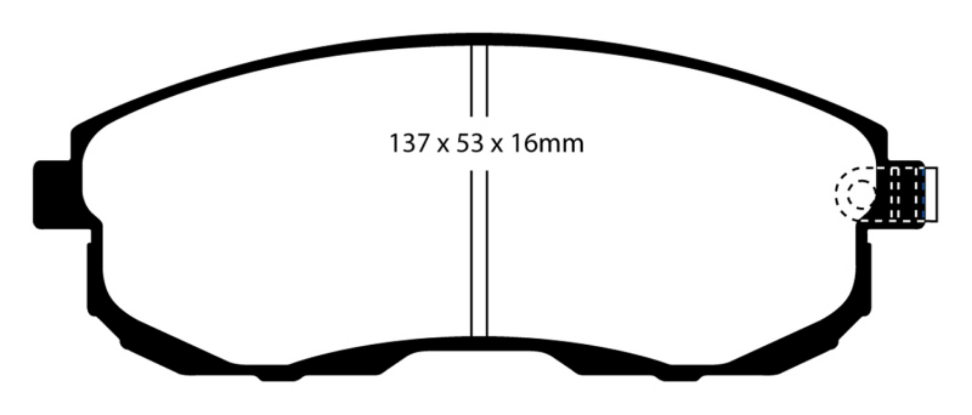 Picture of EBC 02 Infiniti G35 3-5 w-o DCS Bluestuff Front Brake Pads