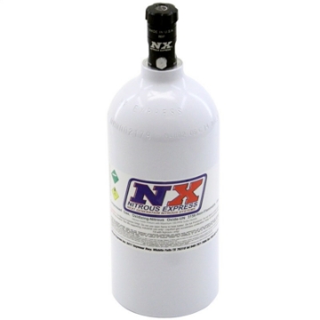 Picture of Nitrous Express 2-5lb Bottle w-Motorcycle Valve 4-38 Dia x 12-37 Tall