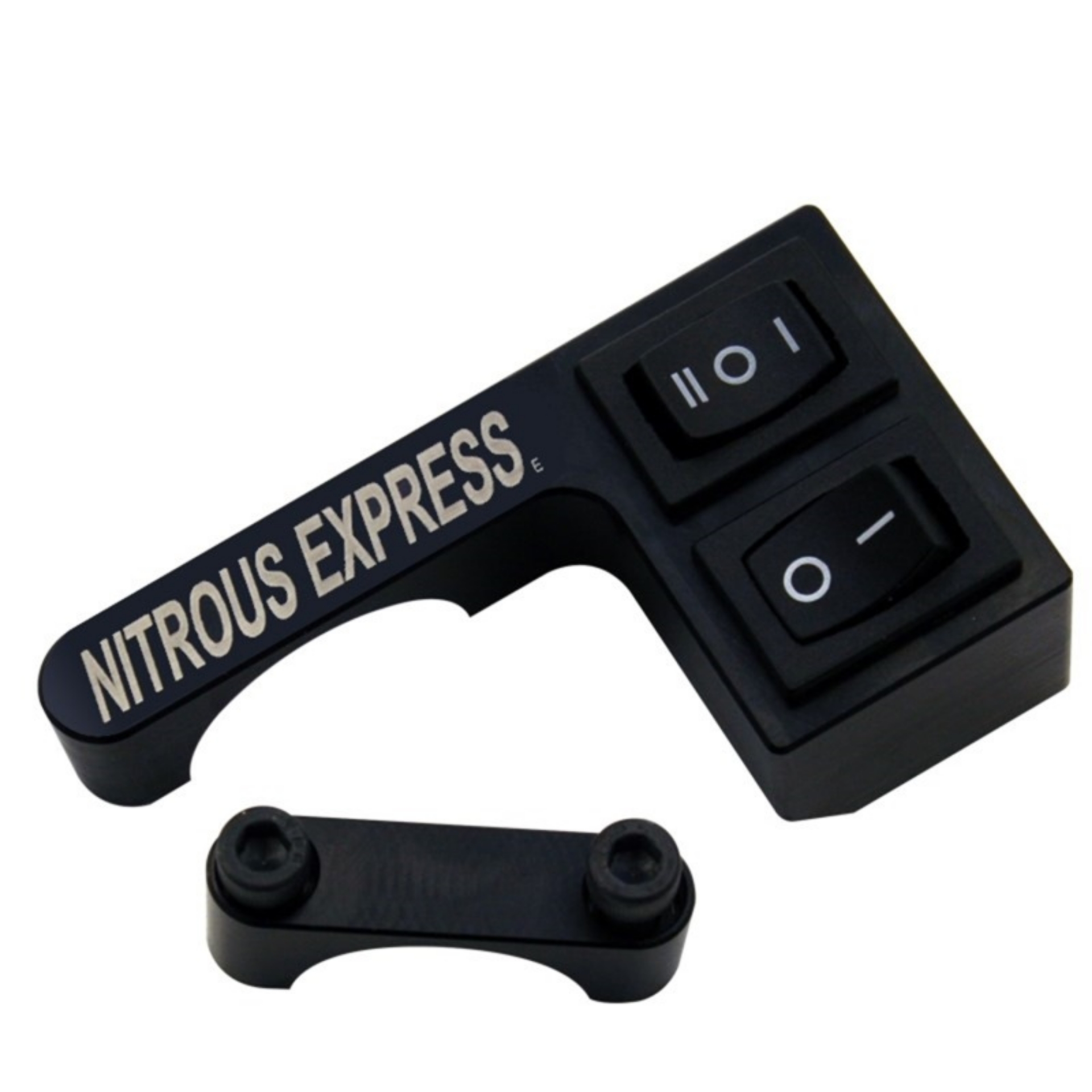 Picture of Nitrous Express Handle Bar Switch Mount 7-8in Bar and Switches Off to Right Side