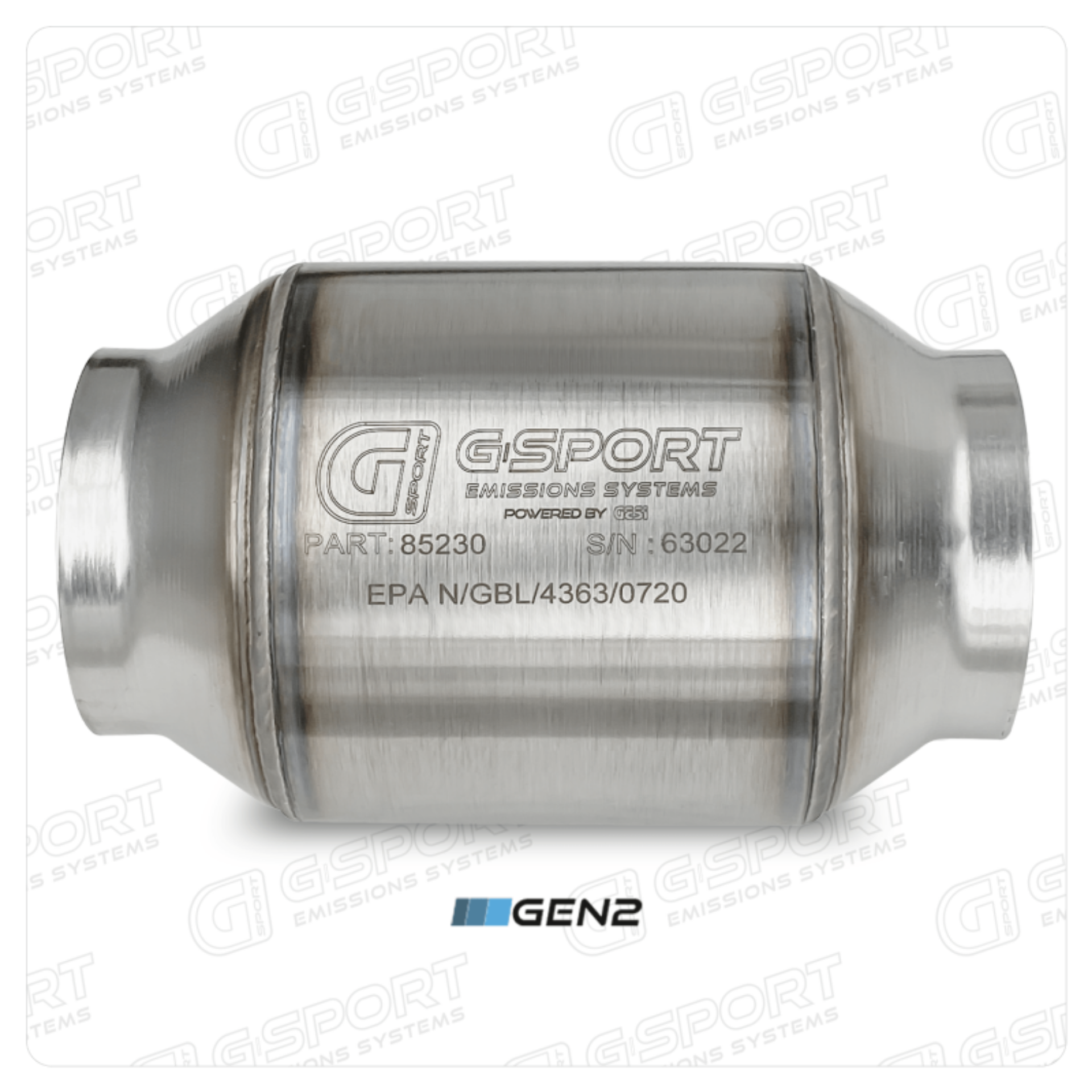 Picture of GESI G-Sport 400 CPSI GEN 2 EPA Compliant 3-0in Inlet-Out Catalytic Converter-4-5in x 4in 500-850HP