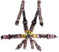 Picture of NRG FIA 6pt 2in- Shoulder Belt for HANS Device- Rotary Cam Lock Buckle- 3in- Waist Belt - Pink Camo