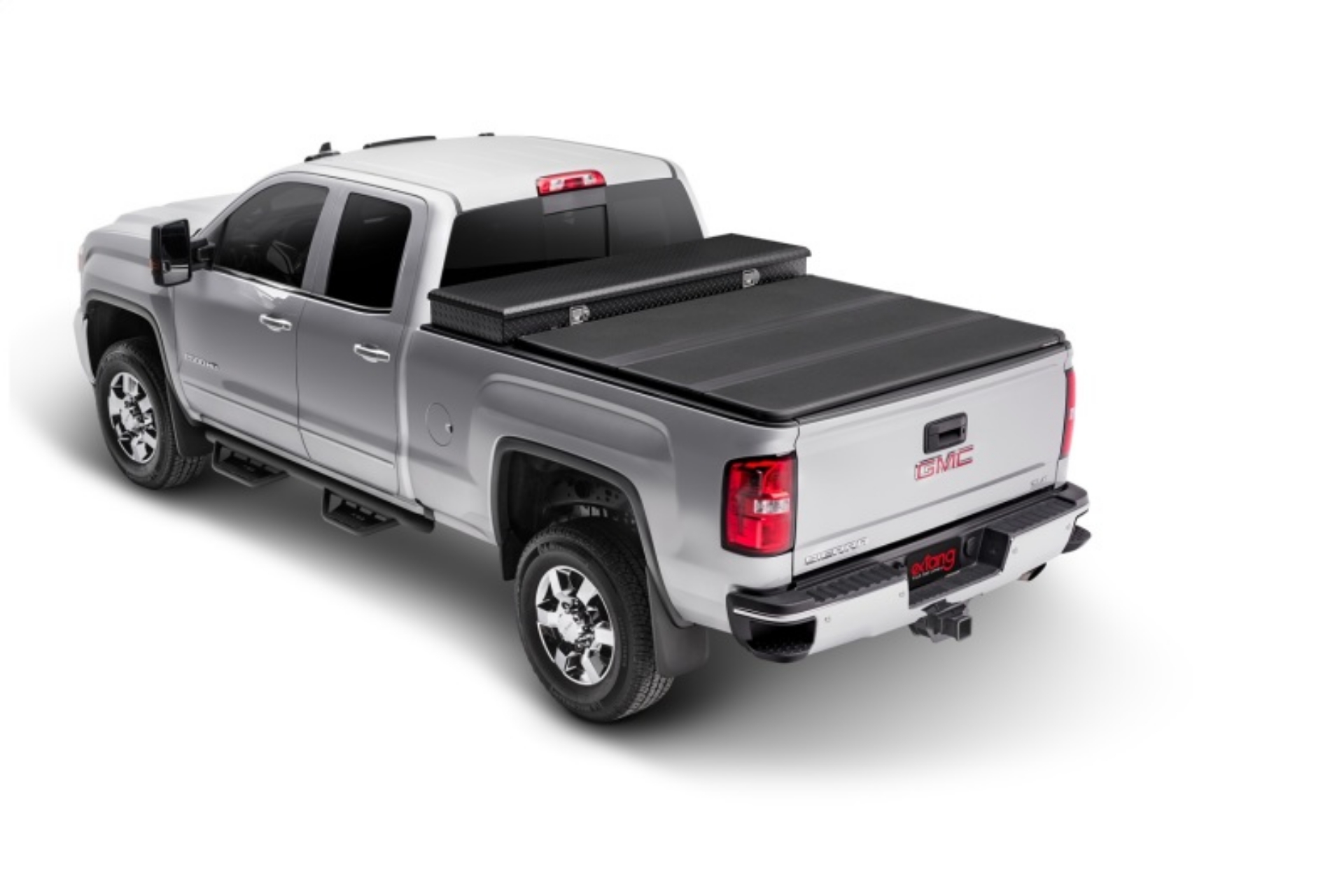 Picture of Extang 17-23 Ford F-250-F-350 Super Duty Short Bed 6ft 10in Solid Fold 2-0 Toolbox