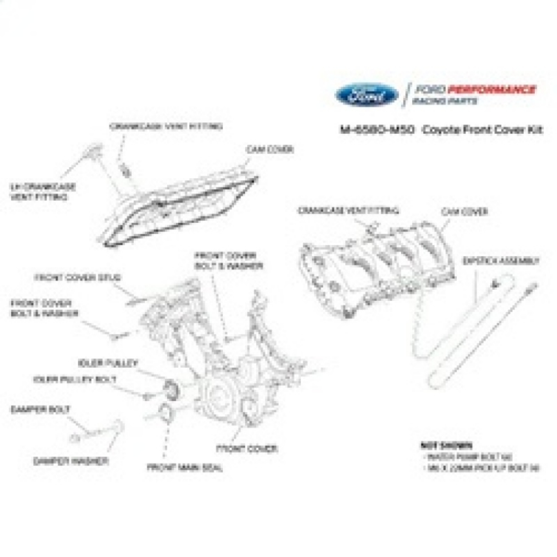 Picture of Ford Racing 5-0L Coyote Timing-Front Cover and Cam Cover KIT