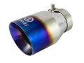 Picture of aFe Takeda 304 Stainless Steel Clamp-On Exhaust Tip 2-5in Inlet - 4in Outlet - Blue Flame