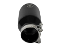 Picture of aFe Takeda 304 Stainless Steel Clamp-On Exhaust Tip 2-5in-Inlet - 4in Outlet - Black