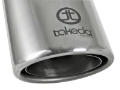 Picture of aFe Takeda 304 Stainless Steel Clamp-On Exhaust Tip 2-5in- Inlet - 4in- Outlet - 8in- L - Polished