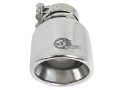 Picture of aFe MACH Force-Xp 304 SS Clamp-On Exhaust Tip 2-5in- Inlet - 4in- Outlet - 6in- L - Polished