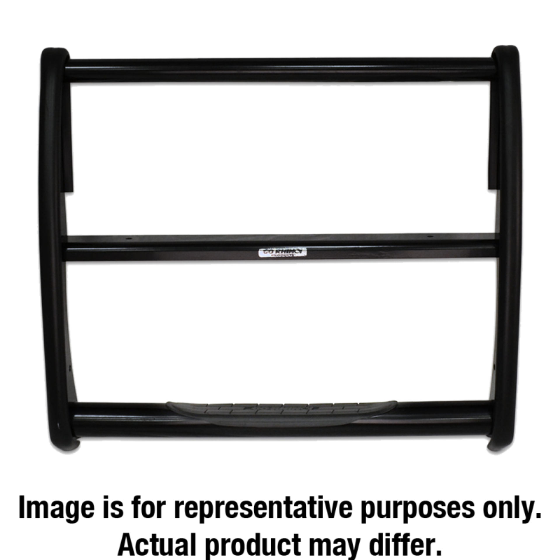 Picture of Go Rhino 92-96 Ford Bronco F-150 3000 Series StepGuard - Black Center Grille Guard Only