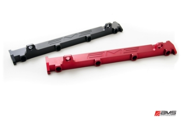 Picture of AMS Performance 03-07 Mitsubishi EVO VIII-IX CNC Machined Aluminum Fuel Rail - Black