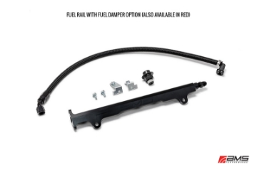 Picture of AMS Performance 08-15 Mitsubishi EVO X CNC Machined Aluminum Fuel Rail w-Pulsation Dampener - Black