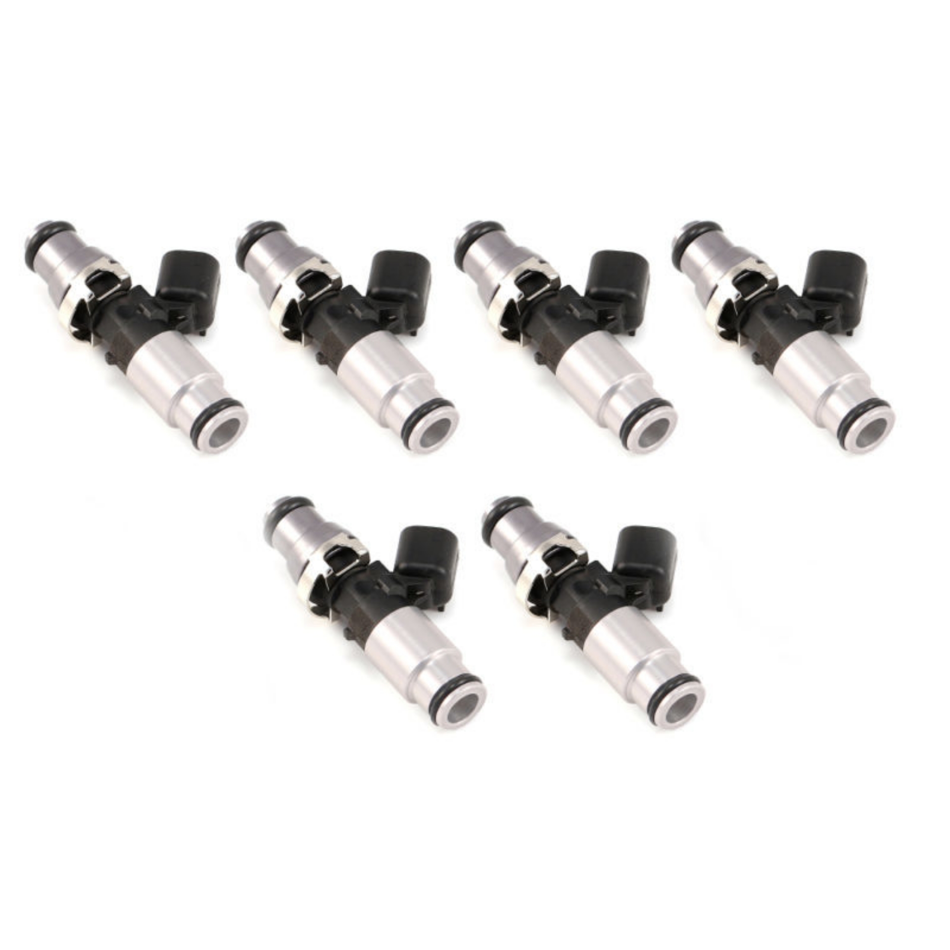 Picture of Injector Dynamics ID1700-XDS Audi-VW VR6 Models 12V 1700 Inj Set of 6 14mm Grey Adap Top & Sil Bot