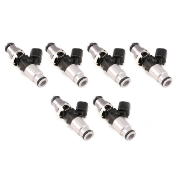 Picture of Injector Dynamics ID1700-XDS Audi-VW VR6 Models 12V 1700 Inj Set of 6 14mm Grey Adap Top & Sil Bot