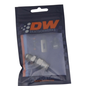 Picture of DeatschWerks 6AN Male Flare to 5-16in Hardline Compression Adapter Incl- 1 Olive Insert