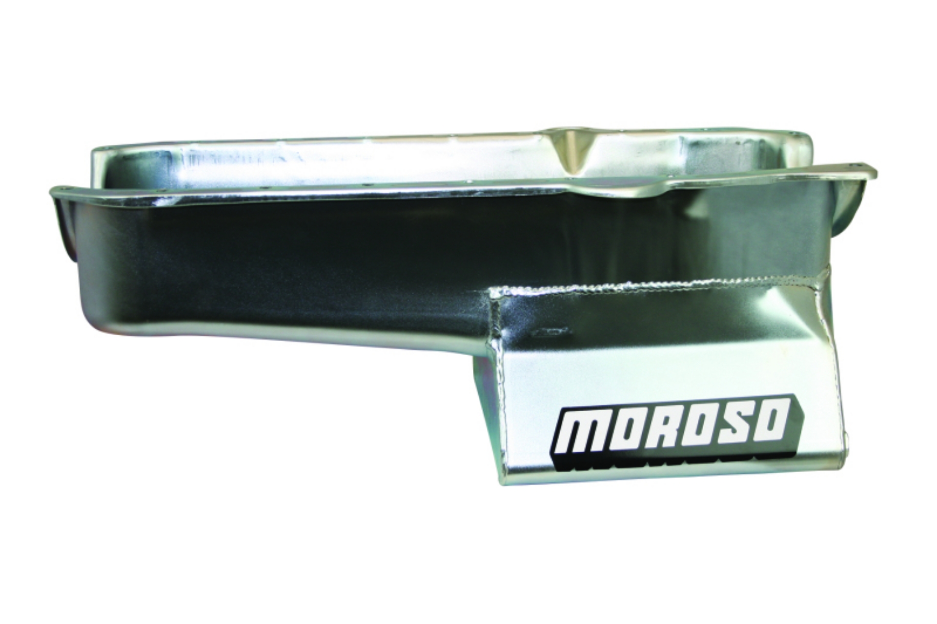 Picture of Moroso 1986+ Chevrolet SBC w-1 Piece Rear Main Seal Wet Sump 7qt 8-25in Steel Oil Pan - Black