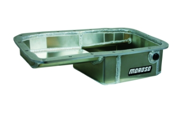 Picture of Moroso Acura-Honda 1-6L B16A3 Kicked Out Drag Race Baffled 5qt 5-5-8in Aluminum Oil Pan