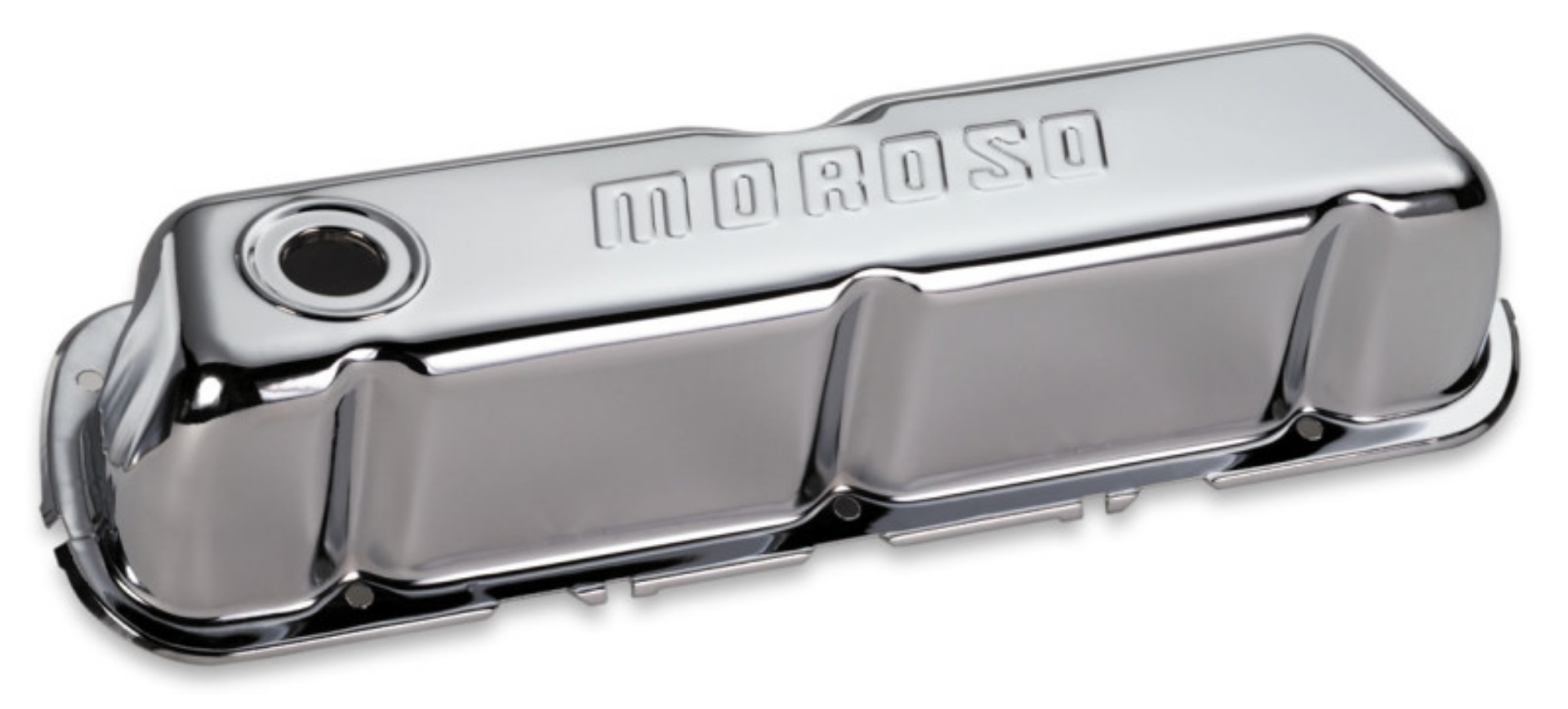 Picture of Moroso Ford 302-351W Valve Cover - w-o Baffles - Stamped Steel Chrome Plated - Pair