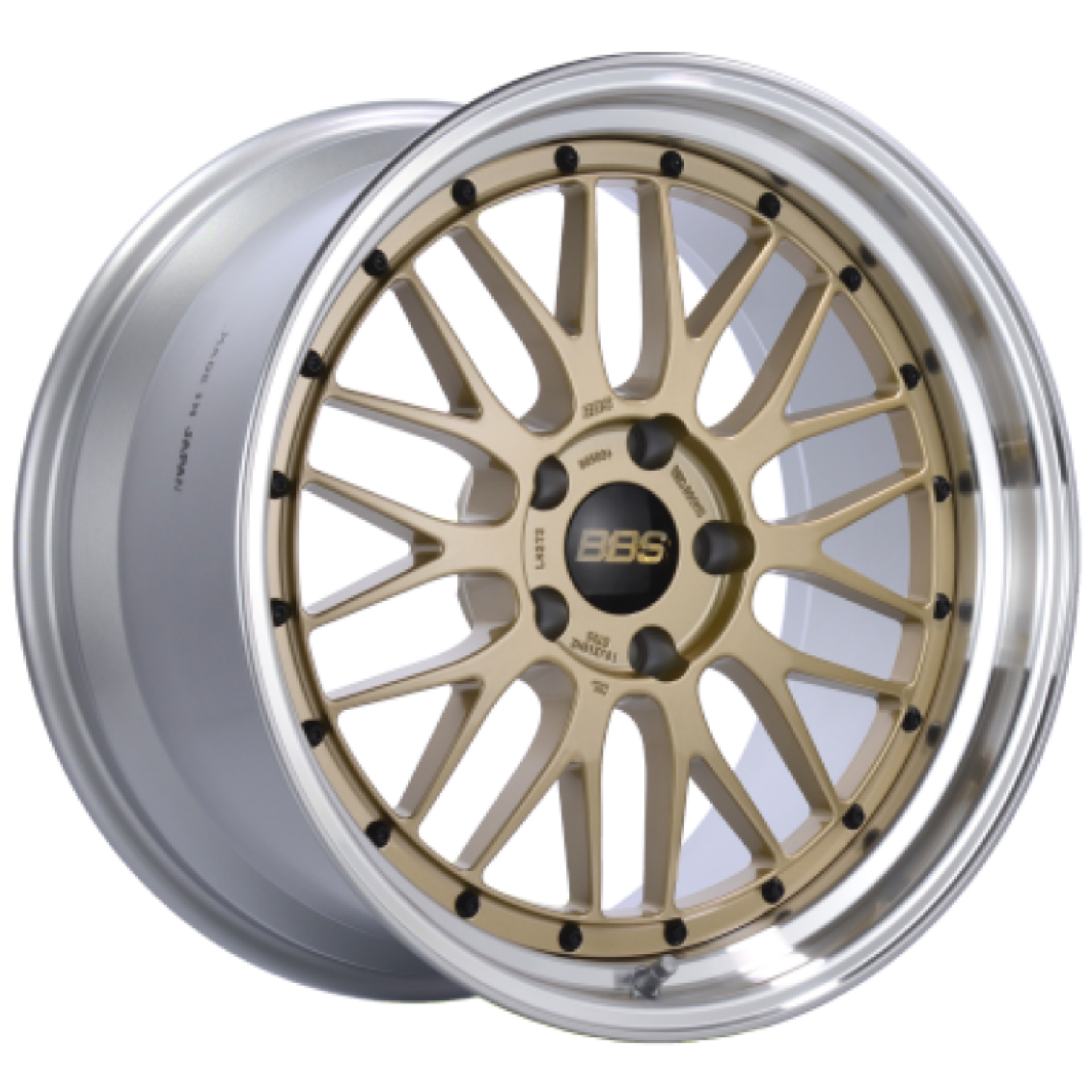 Picture of BBS LM 18x9-5 5x114-3 ET38 Gold Center Diamond Cut Lip Wheel -82mm PFS Req S-O No Cancel