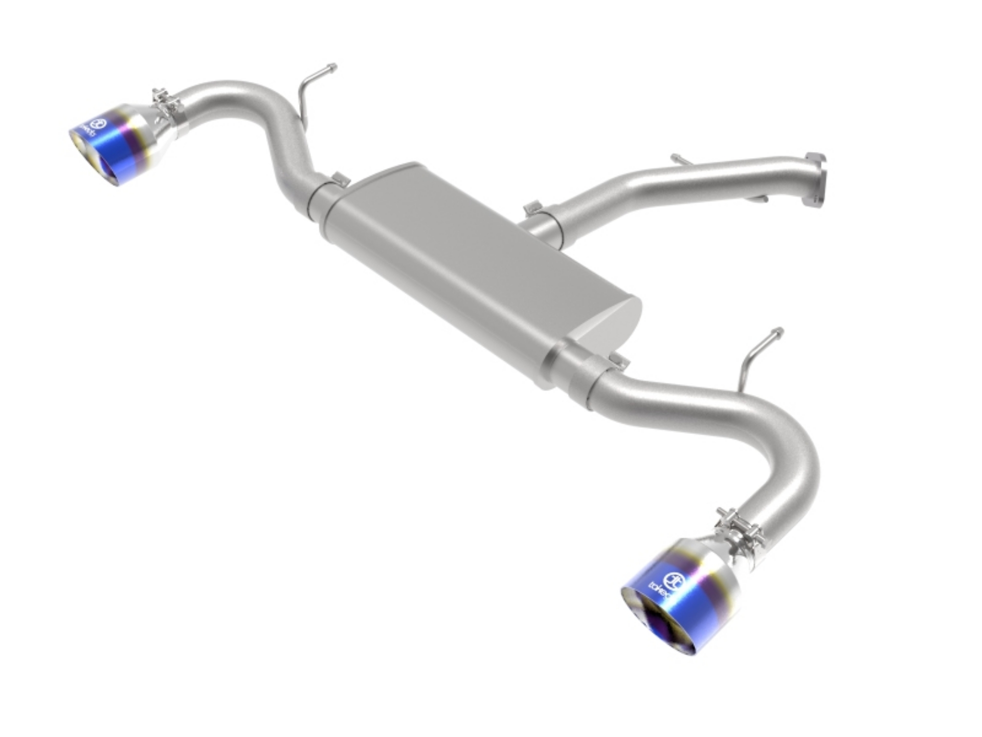 Picture of aFe Takeda 2-5in 409 SS Axle-Back Exhaust System Blue Flame 18-20 Hyundai Elantra GT L4-1-6Lt