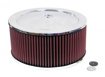 Picture of K&N 14in- Red Custom Air Cleaner Assembly - 5-125in- Flange x 11in OD x 7-25in- H w-Vent