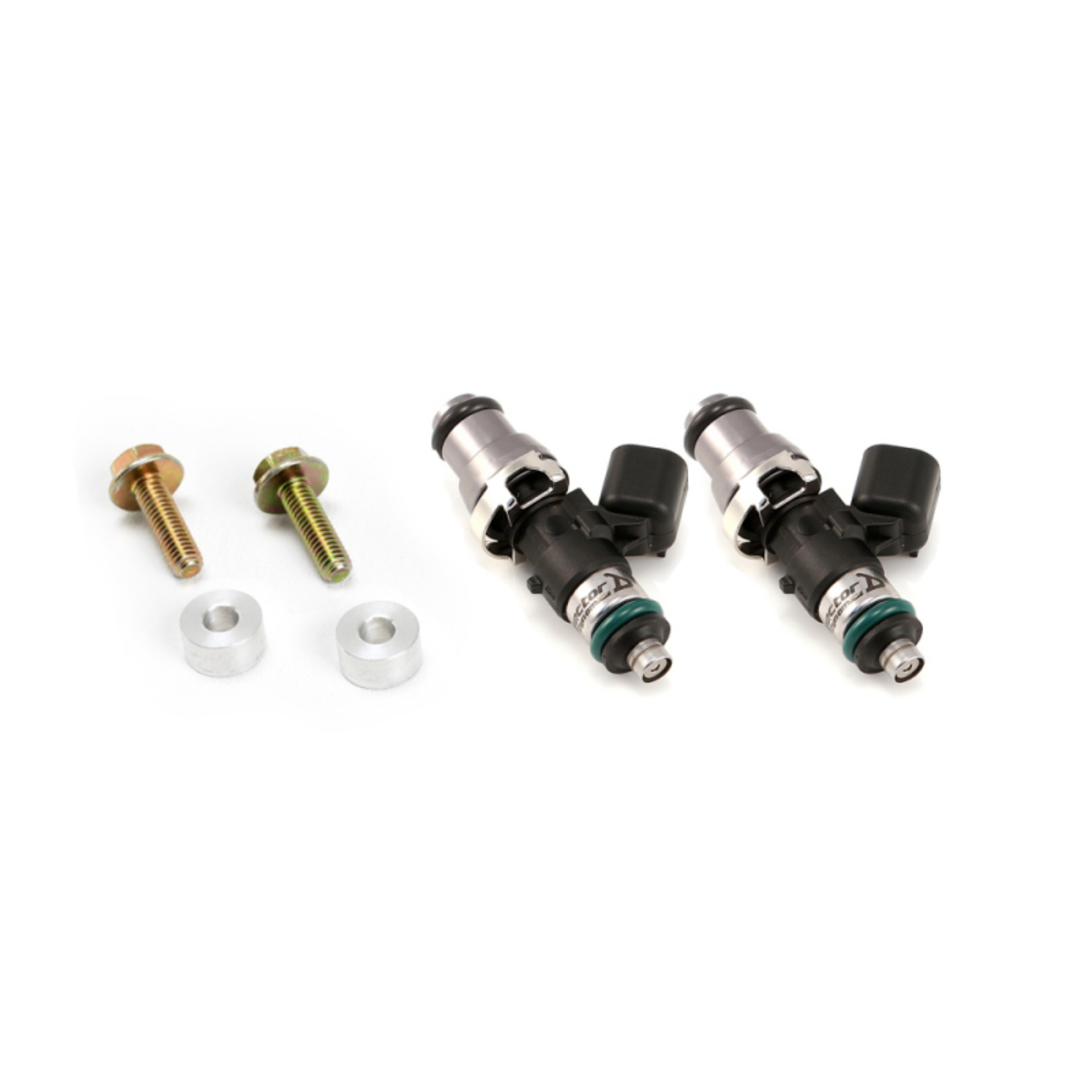 Picture of Injector Dynamics ID1050-XDS Fuel Injectors Polaris RZR 14mm Adapter Top w- Connectors Set of 2