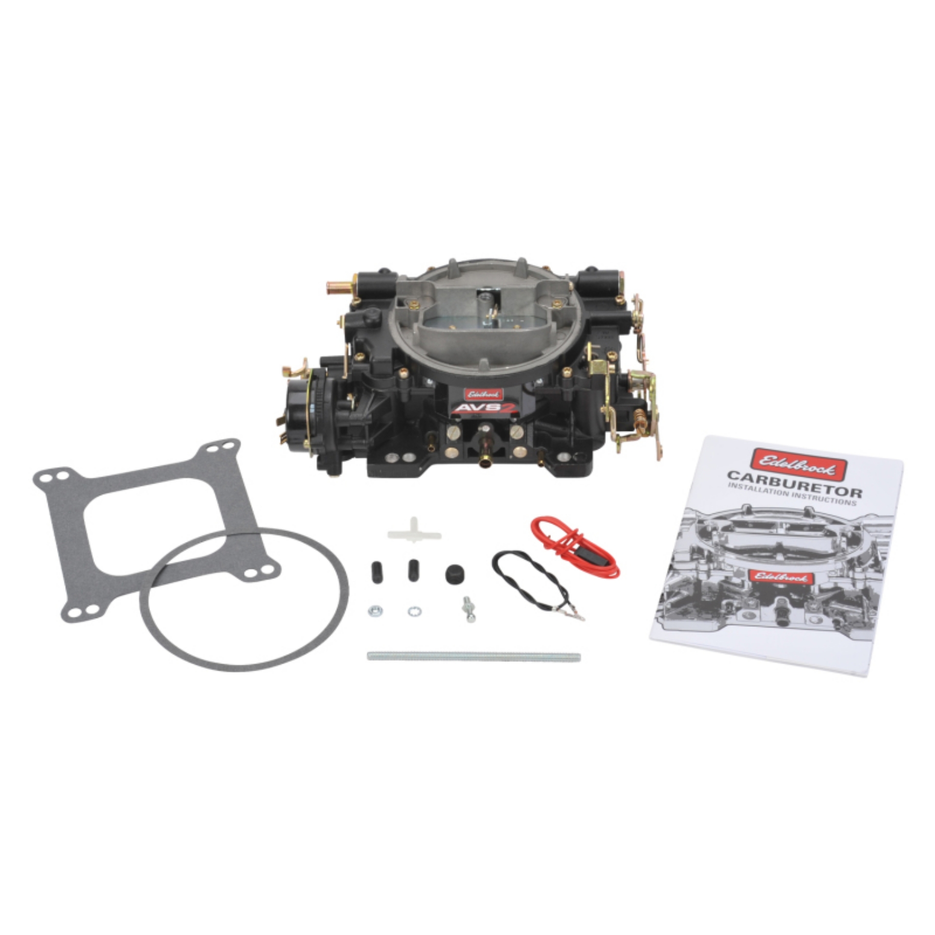 Picture of Edelbrock Carburetor Thunder AVS2 Series 650 CFM Electric Choke Black Powder Coated Non-EGR