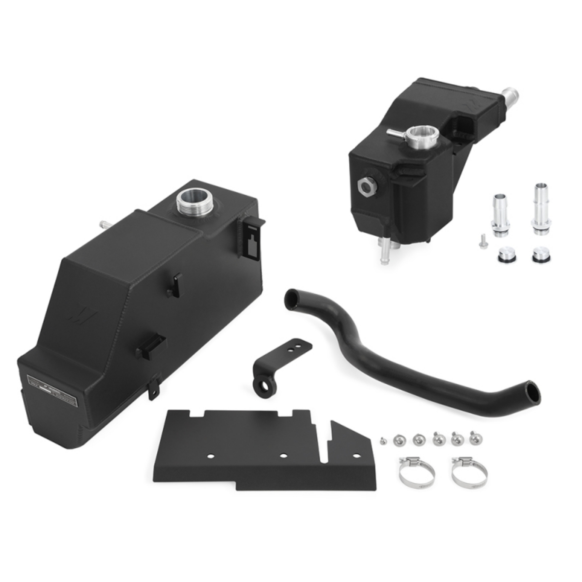 Picture of Mishimoto 11-19 Ford 6-7L Powerstroke Expansion Tank Kit - Micro-Wrinkle Black