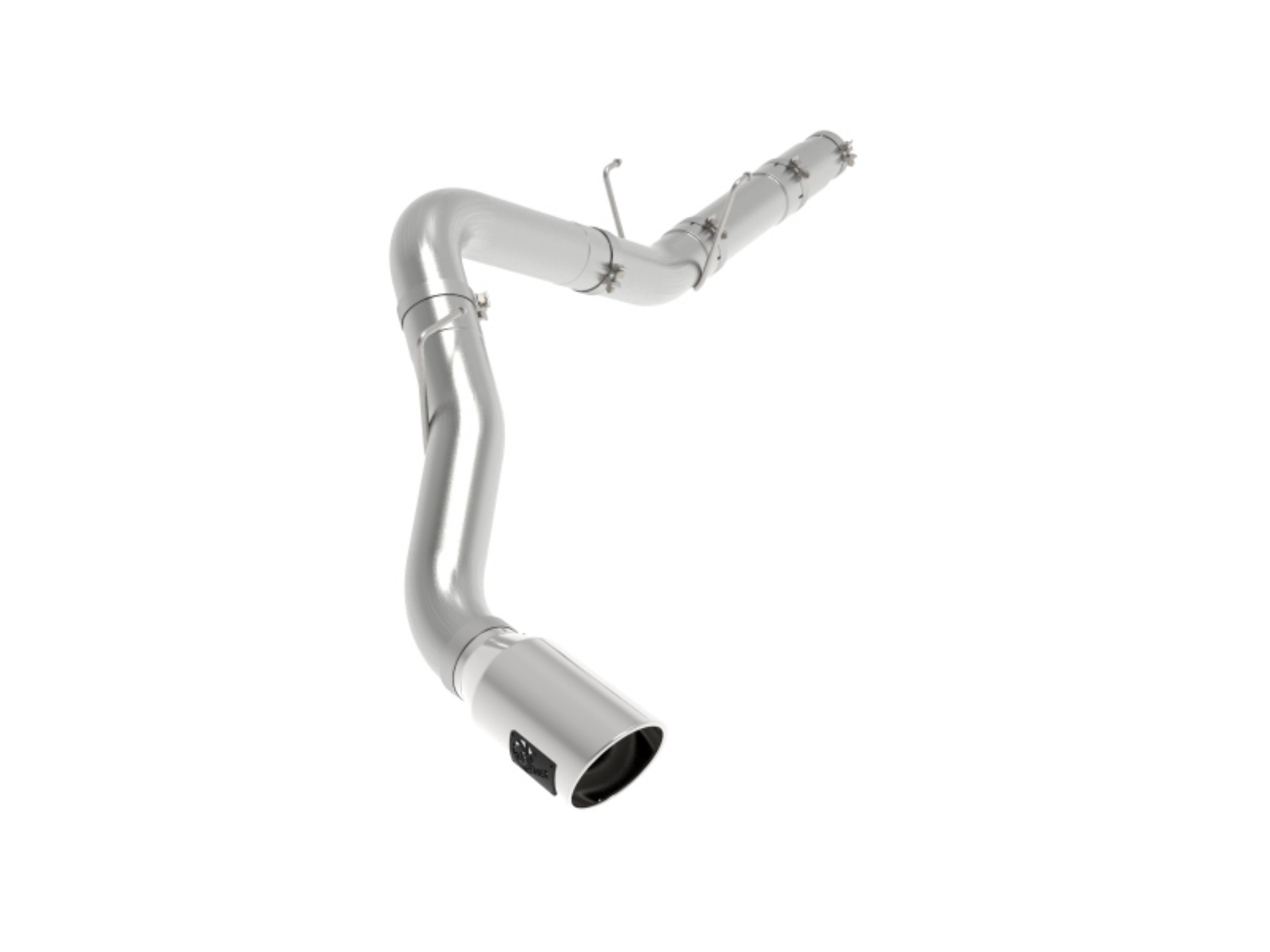 Picture of aFe ATLAS 5in DPF-Back Alum Steel Exhaust System w-Polished Tip 19-20 Ram Diesel Trucks L6-6-7L td