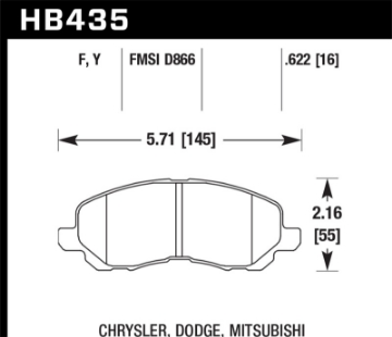 Picture of Hawk 00-05 Eclipse GT HPS Street Front Brake Pads