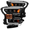 Picture of AlphaRex 17-20 Ford Raptor NOVA LED Proj Headlights Plank Style Matte Black w-Activ Light-Seq Signal