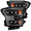 Picture of AlphaRex 17-20 Ford Raptor NOVA LED Proj Headlights Plank Style Alpha Black w-Activ Light-Seq Signal