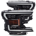 Picture of AlphaRex 18-19 Ford F-150 NOVA LED Proj Headlights Plank Style Matte Black w-Activ Light-Seq Signal