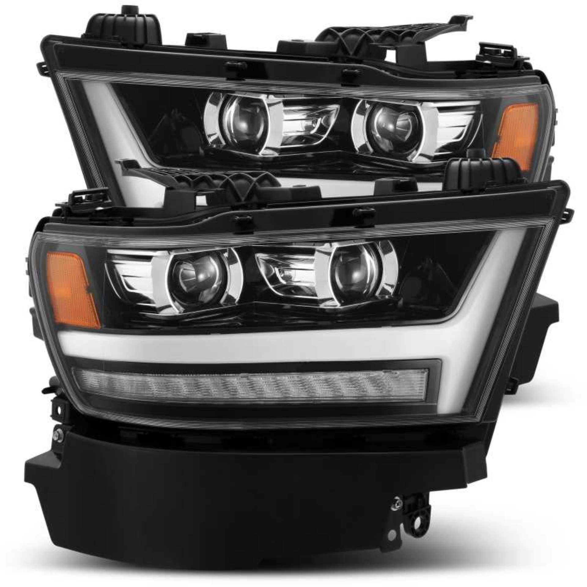 Picture of AlphaRex 19-20 Ram 1500HD PRO-Series Proj Headlights Plnk Style Jet Blk w-Activ Light-Seq Signal-DRL