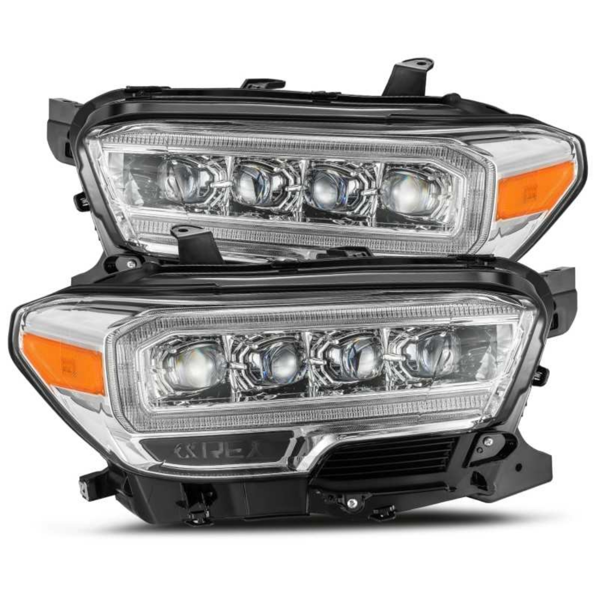 Picture of AlphaRex 16-20 Toyota Tacoma NOVA LED Projector Headlights Plank Style Chrome w-Activation Light