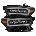 Picture of AlphaRex 16-20 Toyota Tacoma NOVA LED Projector Headlights Plank Style Black w-Activation Light